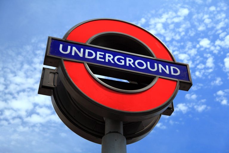 Signage, subway station, underground — Coronavirus disease 2019